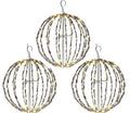 Elf Logic 3 Pack 12” Outdoor/Indoor LED Christmas Light Balls. Durable, Waterproof, Long-Lasting, Lightweig