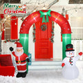 8 FT Christmas Inflatables Santa and Snowman Archway Outdoor Decorations / Blow Up Santa Claus and Snowman