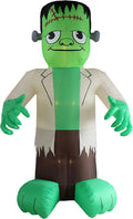 12 FT Tall Giant Halloween Inflatable Green Frankenstein / Built-in LED Lights, Outdoor Indoor, Blow Up Lawn