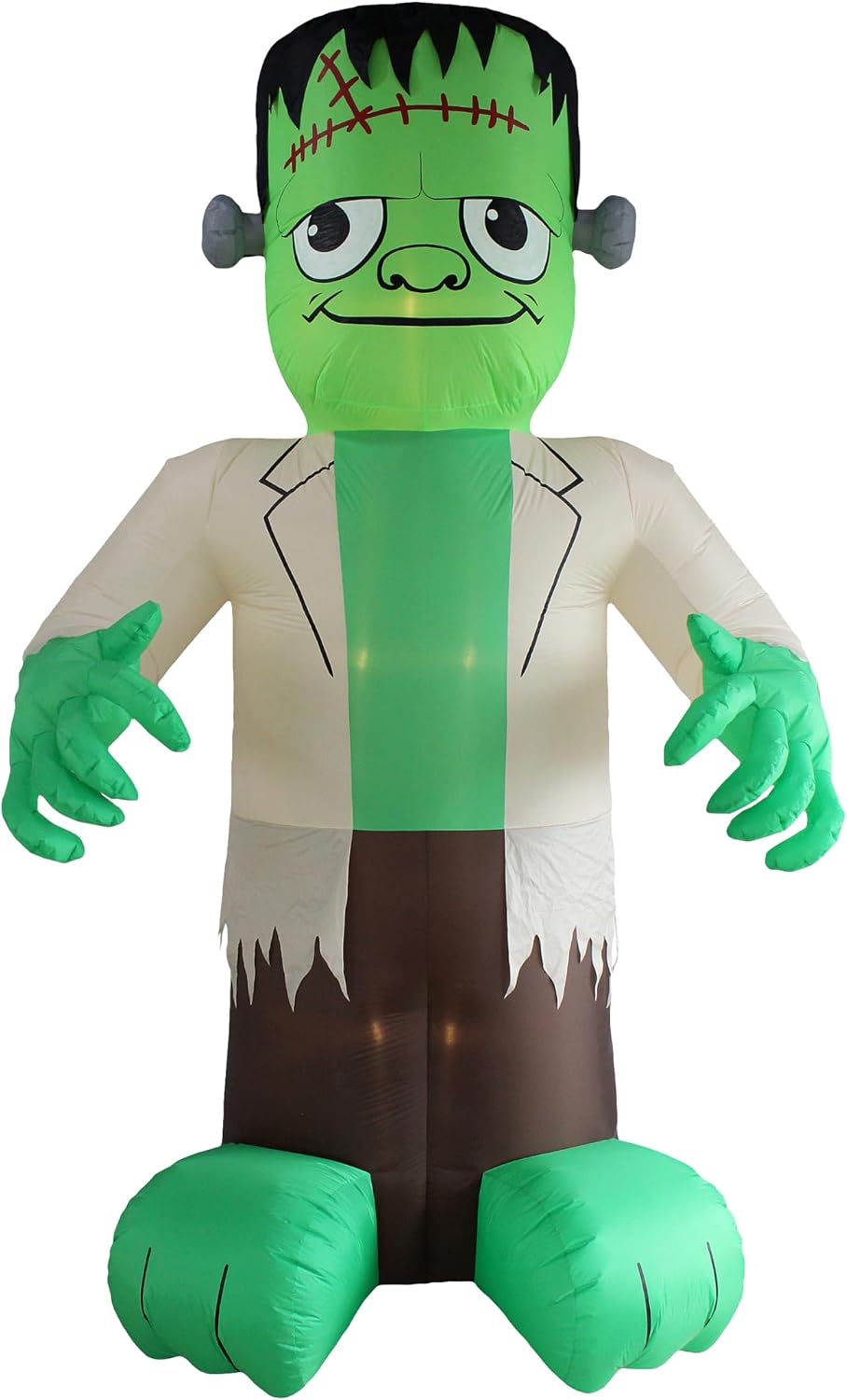 12 FT Tall Giant Halloween Inflatable Green Frankenstein / Built-in LED Lights, Outdoor Indoor, Blow Up Lawn