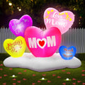 inslife 8FT Inflatable Happy Mother's Day Decorations, 5 Sweet Hearts Best Mom Ever with 5 LED Lights Blow Up