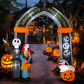 Hioasis 10FT Hallowen Inflatable Outdoor Decorations / Halloween Arch Inflatable Decoration with Skeleton