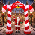 Soulchen 10ft Giant Candy Arch Inflatable Decoration Merry Christmas Arch Outdoor Decoration Built-in LED