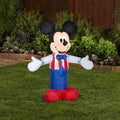 Gemmy 3.5 FT Patriotic Mickey Mouse Inflatable with American Flag – Lighted Airblown Disney 4th of July Blow